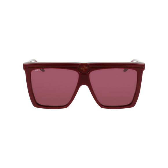Gucci Square-Frame Acetate Sunglasses Red Unisex-Adult - Picture 1 of 5